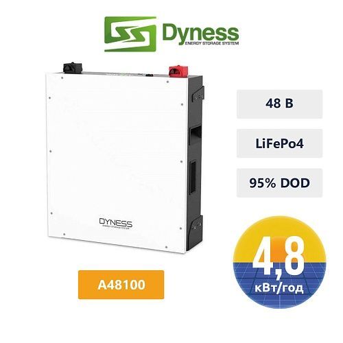 Літієвий акумулятор DYNESS A48100, 4.8 кВт*год /48 В A48100 фото