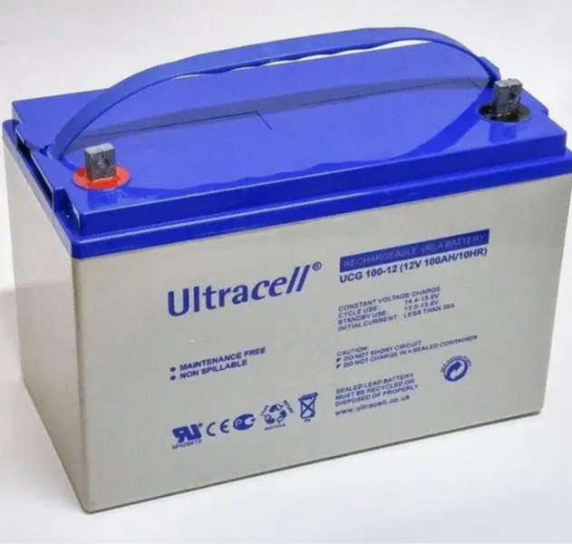 Акумуляторна батарея Ultracell UCG100-12 GEL 12V 100 Ah (328 x 173 x 232) White Q1/48 738 фото