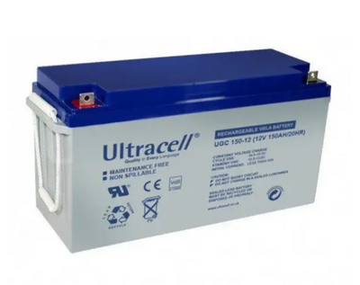 Акумуляторна батарея Ultracell UCG150-12 GEL 12 V 150 Ah (485 x 170 x 240) White Q1/34 740 фото